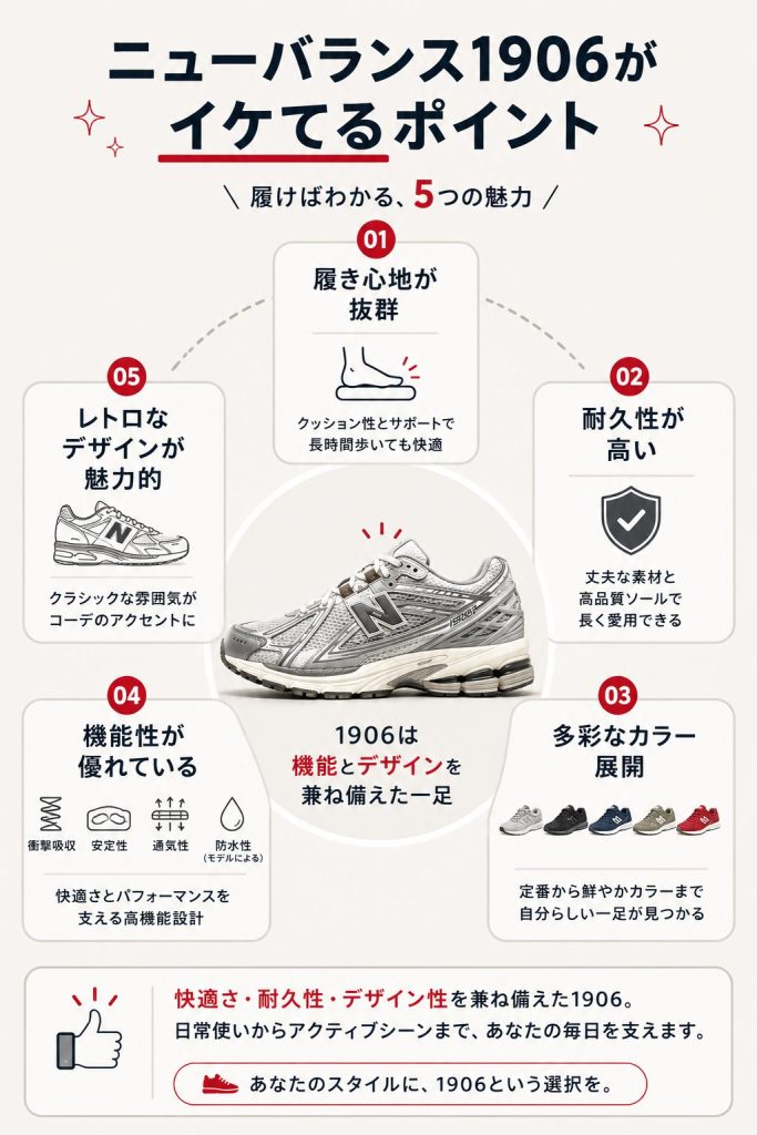 ここが良い！ニューバランス1906がイケてるポイント