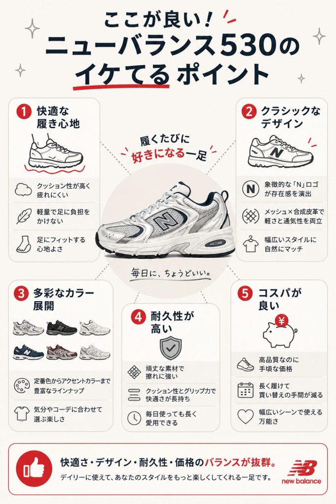 ここが良い！ニューバランス530がイケてるポイント