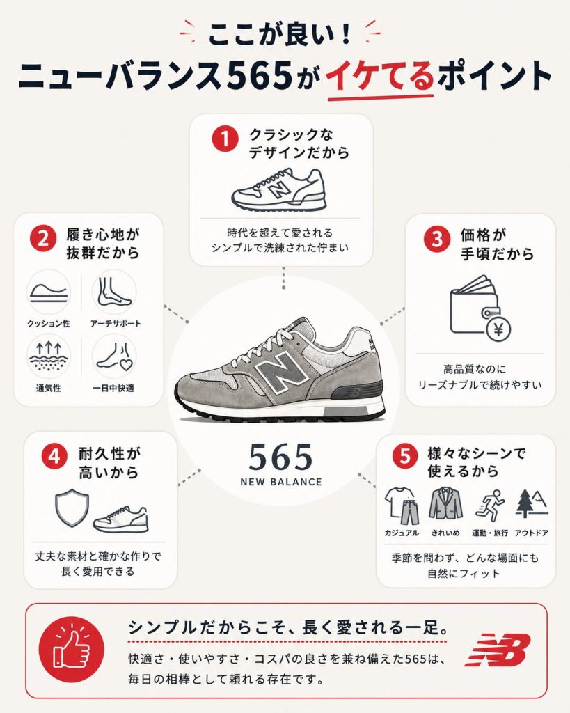 ここが良い！ニューバランス565がイケてるポイント