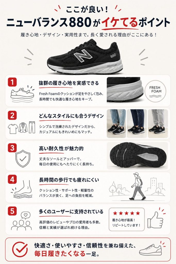 ここが良い！ニューバランス880がイケてるポイント