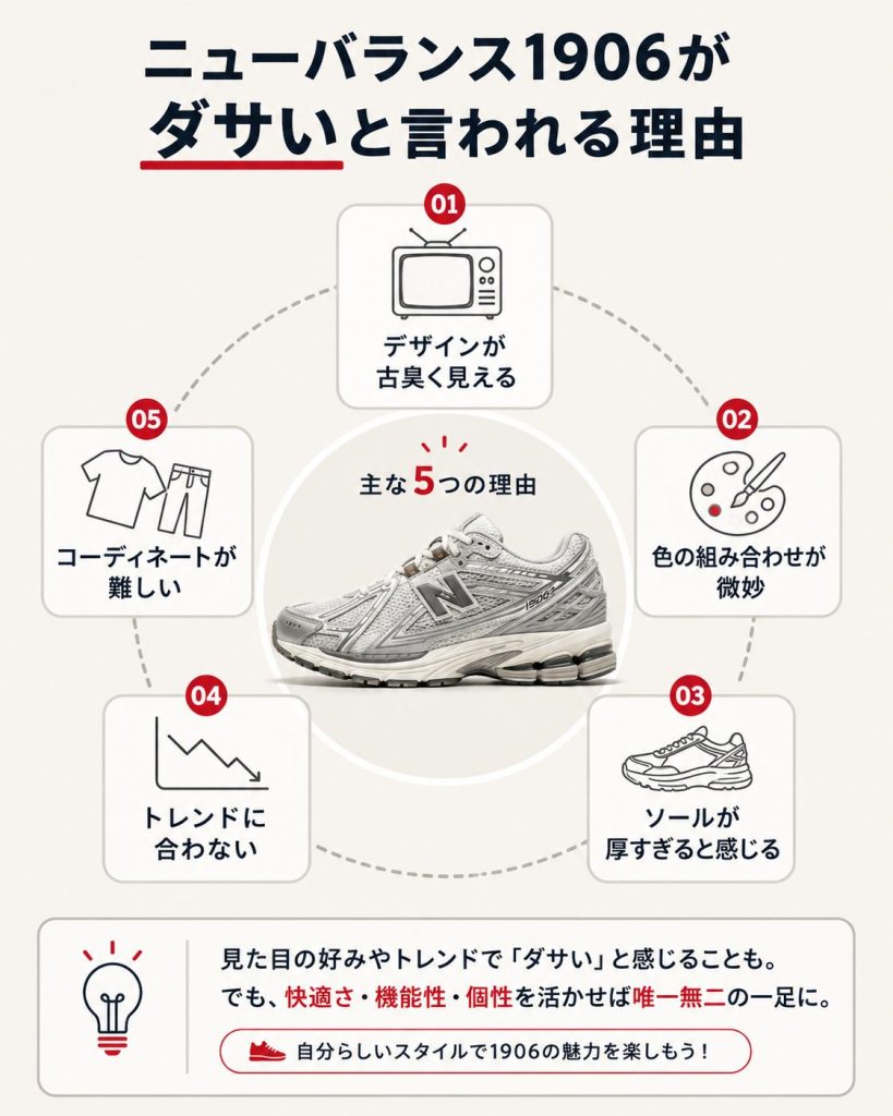 ニューバランス1906がダサいと言われる理由