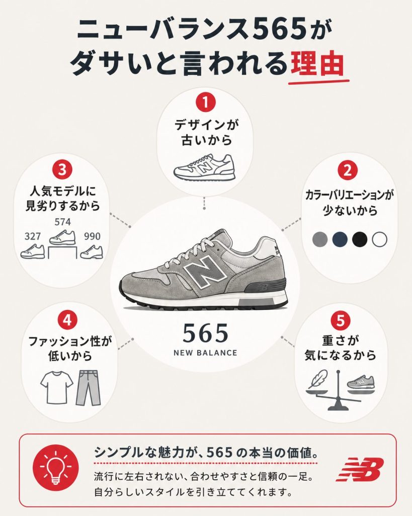 ニューバランス565がダサいと言われる理由