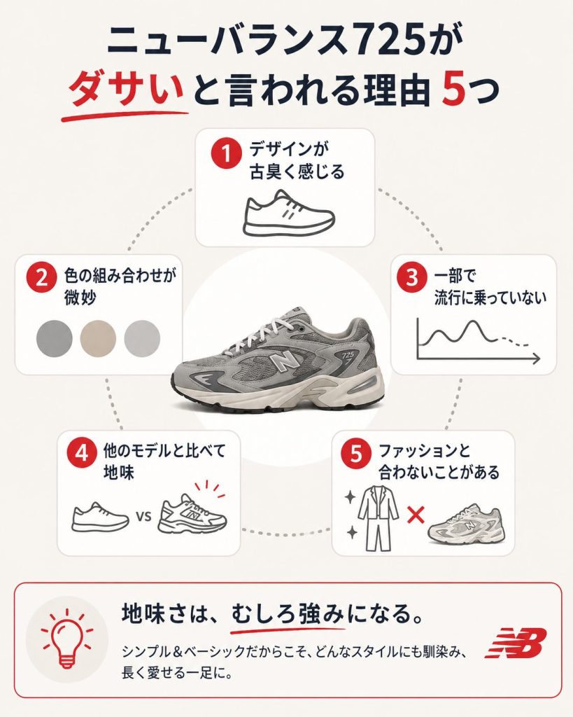 ニューバランス725がダサいと言われる理由